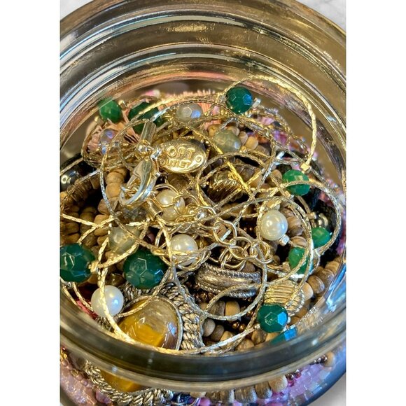 Jewelry Jar - Quart Size of All Wearable Pieces -1 - Picture 3 of 4